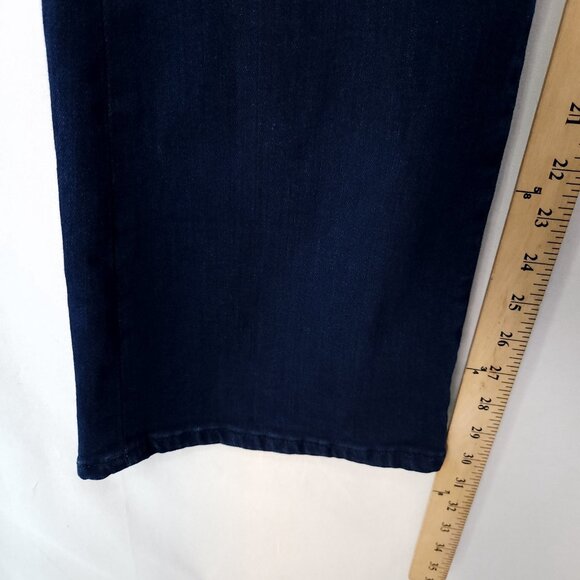 Anthropologie Pilcro Flare Jean Womens Size 33 Mid Rise Dark Wash 30 Inseam - Picture 8 of 13
